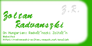 zoltan radvanszki business card